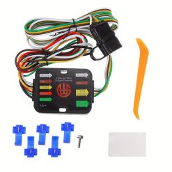 Powered 3-to-2 Wire Trailer Tail Light Converter with 4-Pin Harness