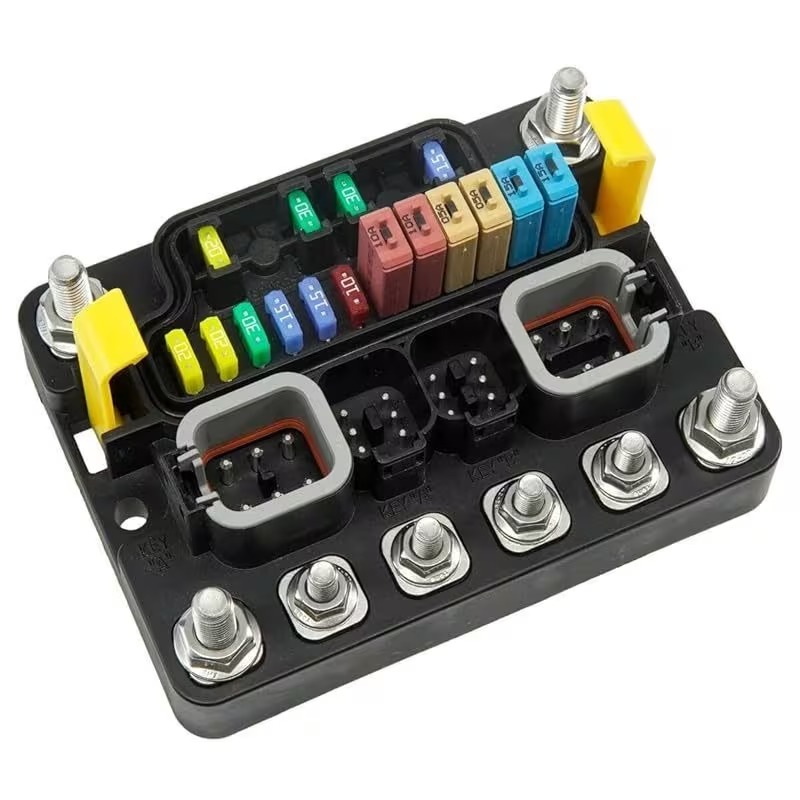12-Position Sealed Power Distribution Block with Ground Busbar
